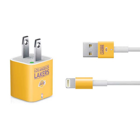 NBA Los Angeles Lakers Standard - Gold iPhone Charger (5W USB) Skin